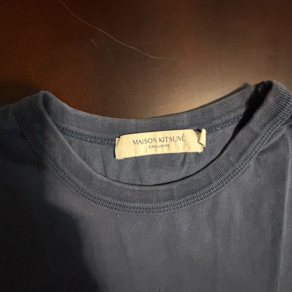 MAISON KITSUNE Navy Short Sleeve Tee